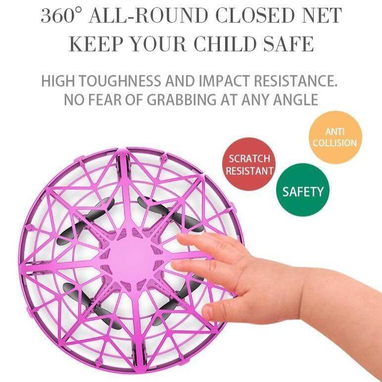 Portable Quadcopter Gesture Sensing Drone with Led Light