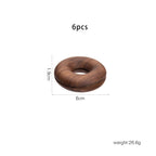 6Pcs Wooden Donut Seal Clips