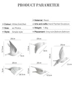 Free Flying Birds Resin Wall Decor