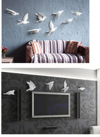 Free Flying Birds Resin Wall Decor