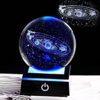 Crystal Globe Solar System Planet Lamp
