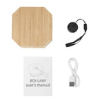 USB Rechargeable Retro Accordion Wooden LED Lamp