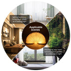 USB Rechargeable Retro Accordion Wooden LED Lamp