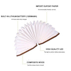 USB Rechargeable Retro Accordion Wooden LED Lamp