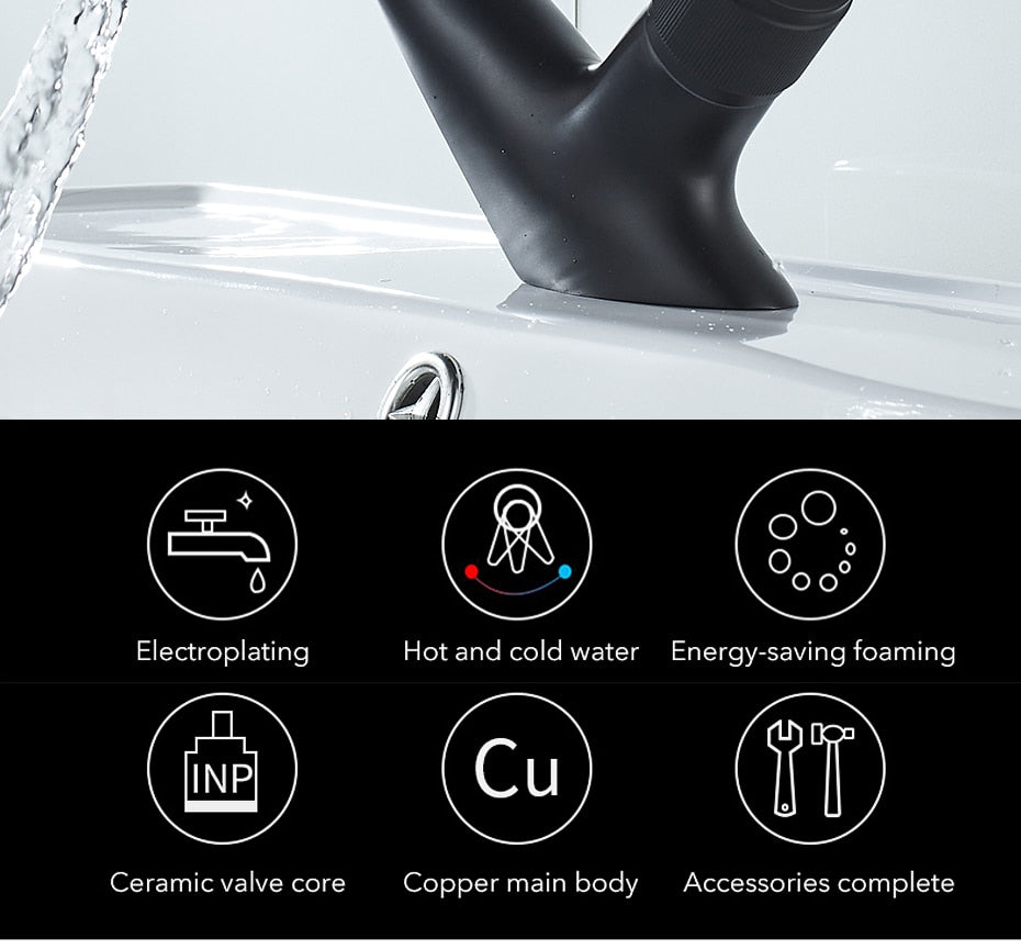Creative Chrome Waterfall Elegant Faucet