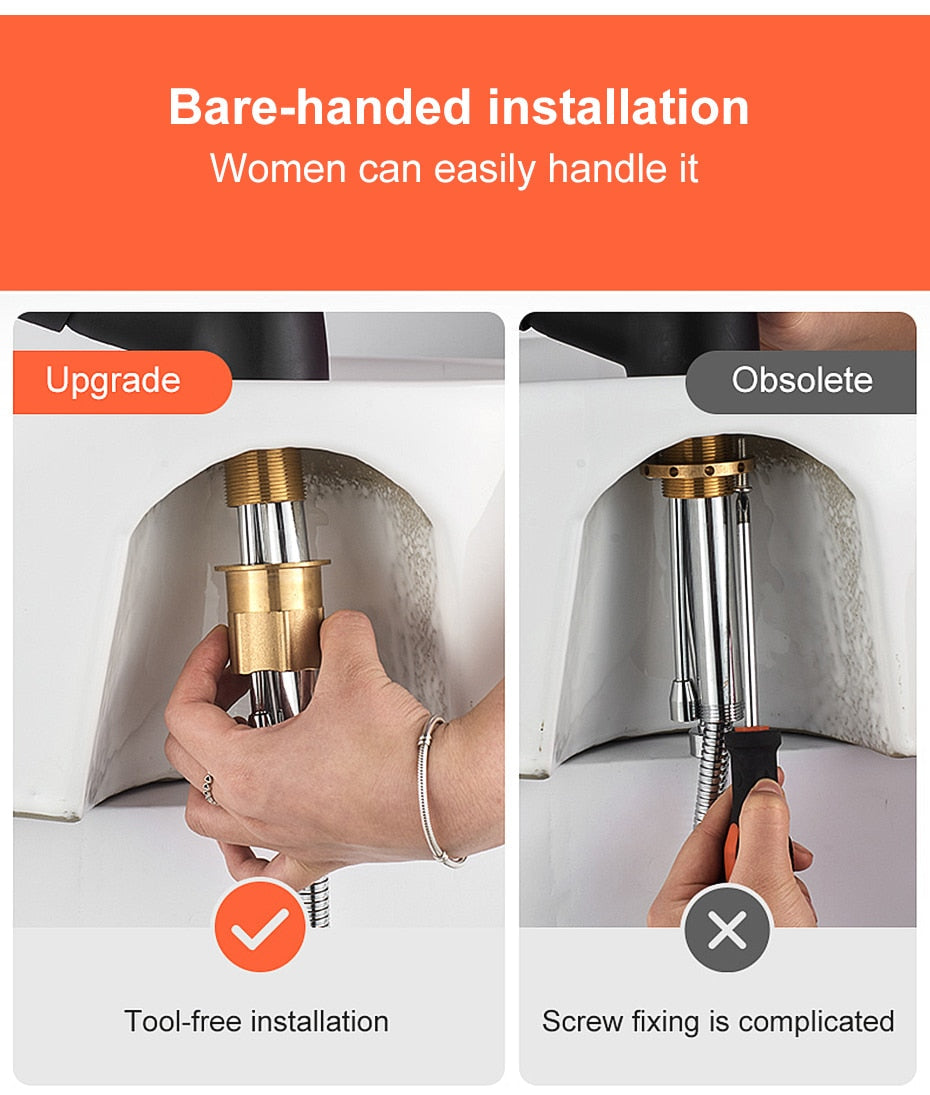 Creative Chrome Waterfall Elegant Faucet