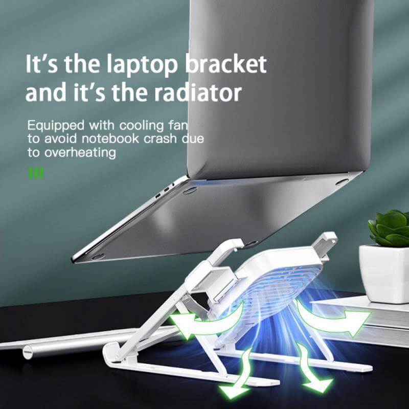 Dual Cooling Foldable Laptop Stand