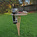 Outdoor Foldable Wood Wine Table