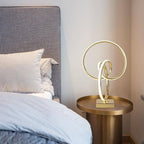 Modern Art Spiral Golden Led Table