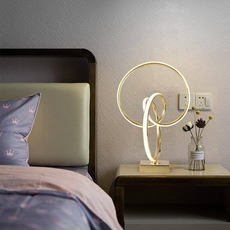 Modern Art Spiral Golden Led Table