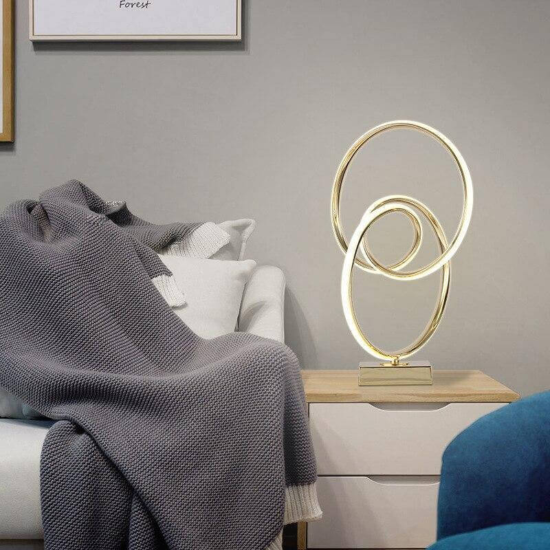 Modern Art Spiral Golden Led Table