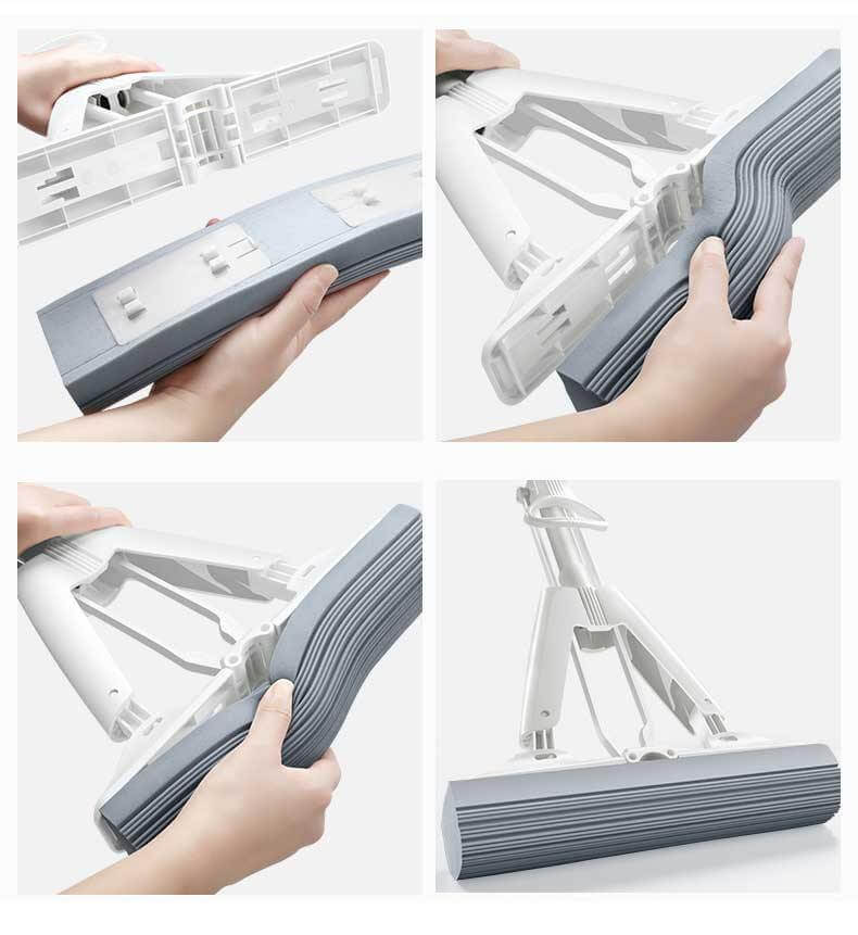 Double-Fold Automatic Easy Squeeze Mop