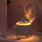 Portable Desktop Night Light Humidifier Fan
