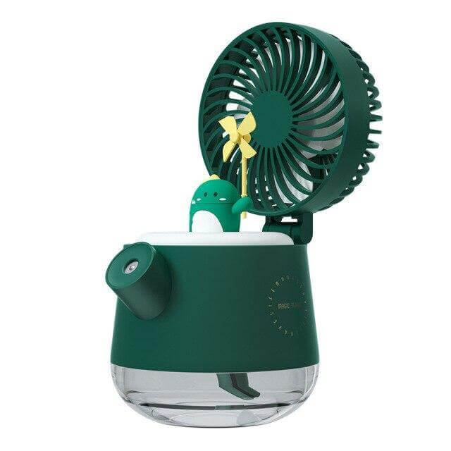 Portable Desktop Night Light Humidifier Fan