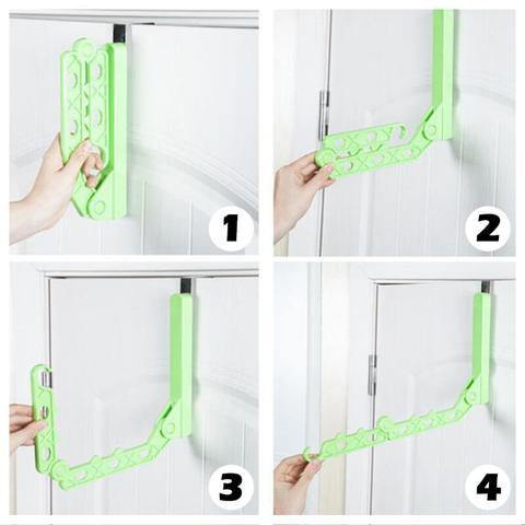 Foldable Over-The-Door Drying Hanging Rack