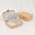 Double-Layer Leather Jewelry Organizer Box