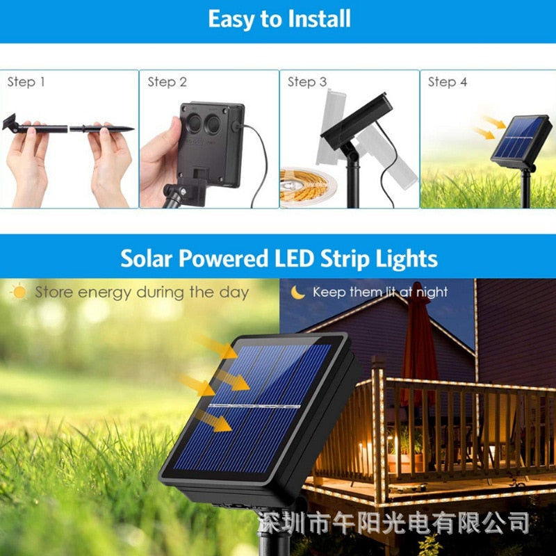 Solar Powered Garden LED Strip Light
