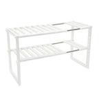 Adjustable Double Layer Kitchen Dish Storage Rack