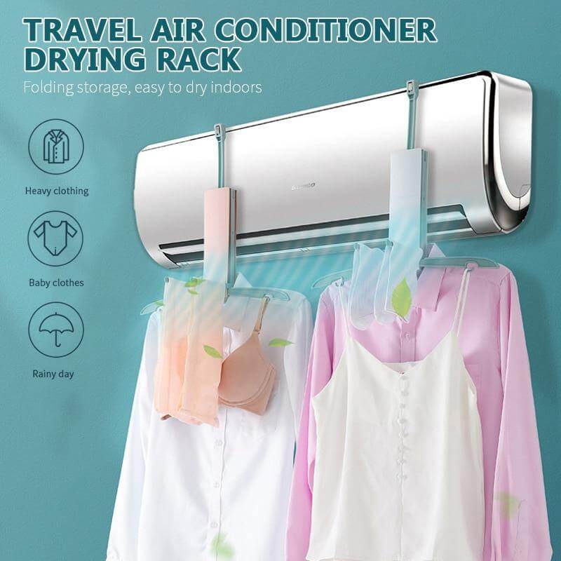 Foldable Air Conditioning Drying Hanger Rack