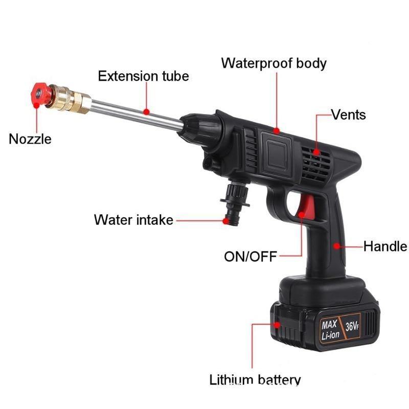High Pressure Electric Cordless Car Washer Gun