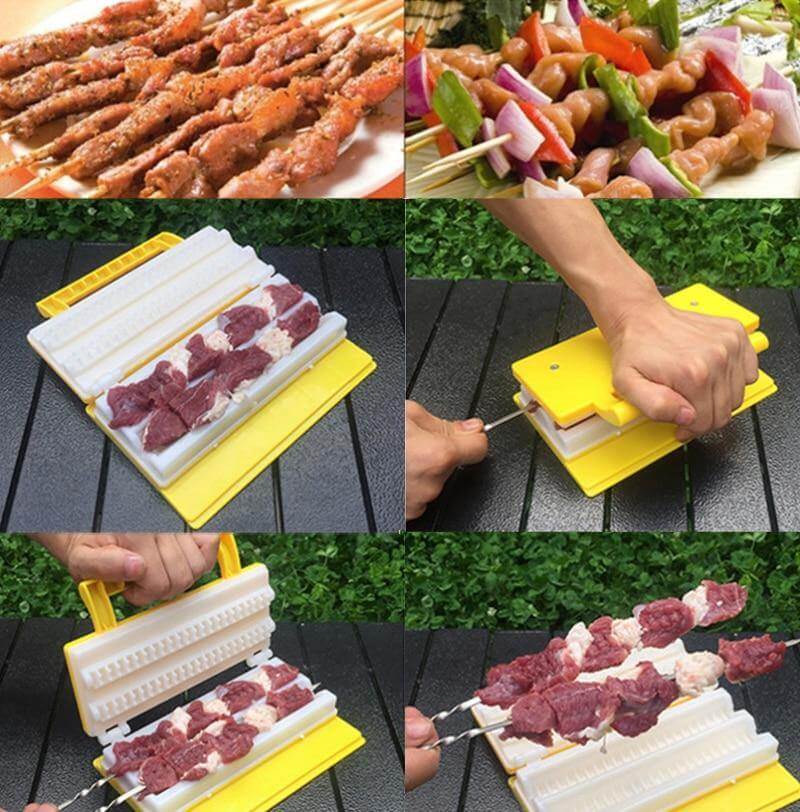 Portable Double BBQ Kebabs Maker