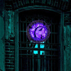 Black Bat Cat Halloween Door Wreath Led Light