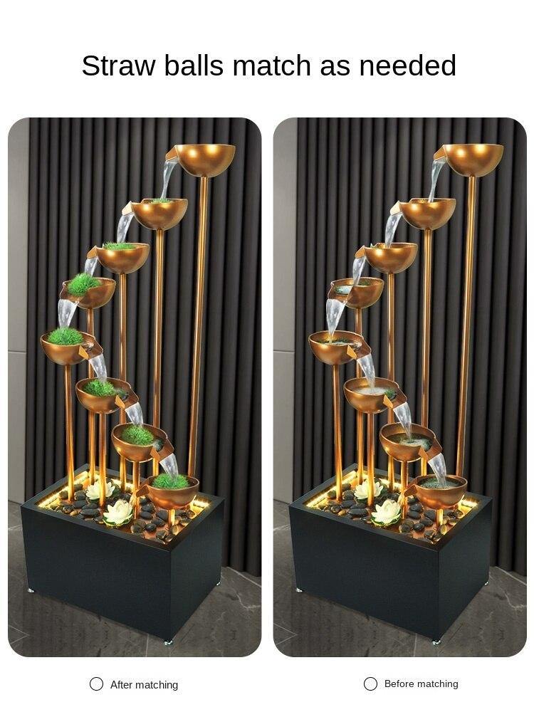 Elegant Large Minimalist Water Floor Fountain