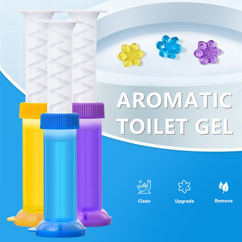 Aromatic Air Freshener Flower Gel Toilet Cleaner