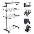 Foldable Multi-Layer Clothes Hanger Rack Stand