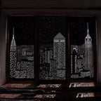 Unique City View Polyester Blackout Curtains