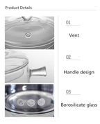 Transparent Glass Heat-Resistant Soup Pot