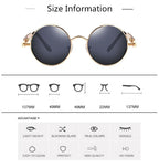 Creative Round Retro Round Metal Sunglasses