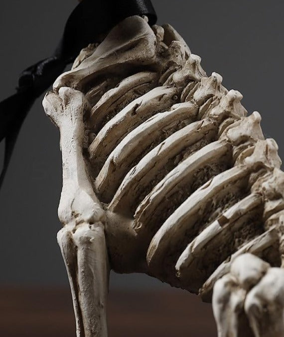 Retro Skull Dog Statue
