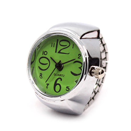 Creative Quartz Stainless Steel Watch Ring