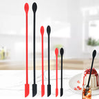Flexible Long Handle Bottle Scraper Spoon Set