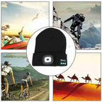 Unisex Bluetooth Speaker Headlamp Beanie Hat