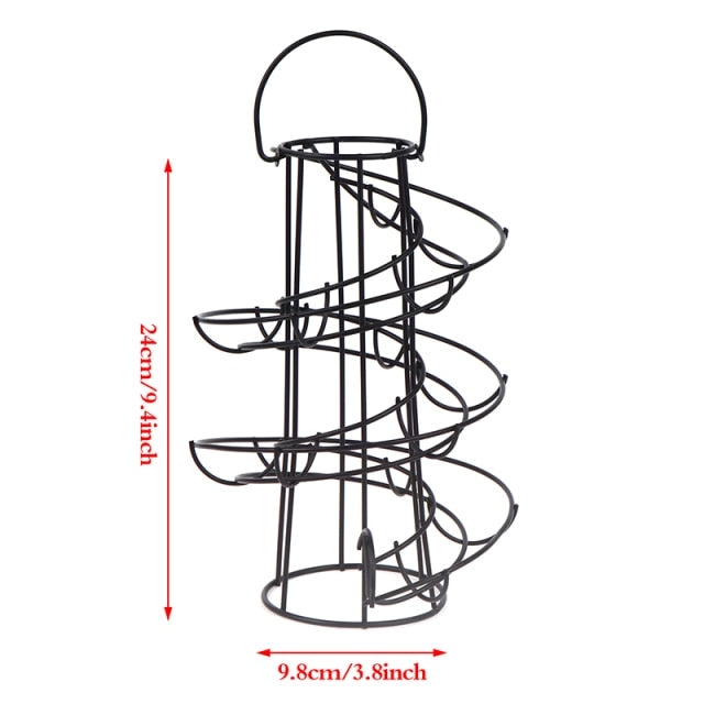 Creative Spiral Egg Dispenser Storage Rack
