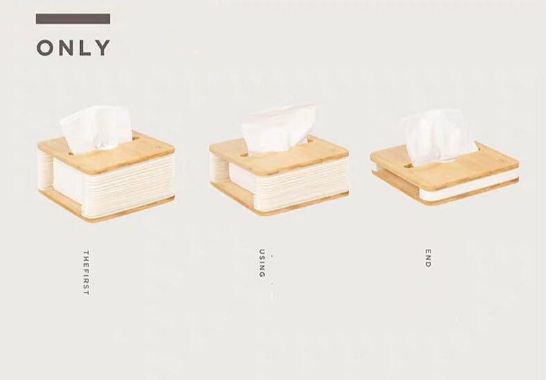 Nordic Bamboo Foldable Tissue Box