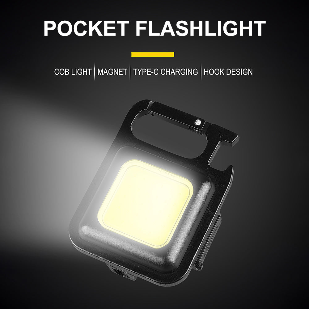 Mini Magnetic Pocket Keychain Flashlight