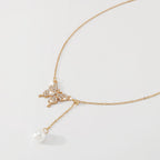 Butterfly Pendant Zircon Necklace