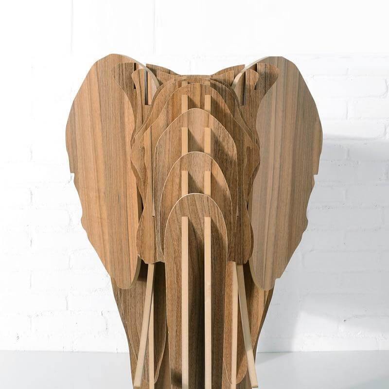 High-end European Style Wood Elephant Furniture Book Shelf