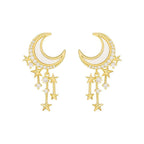 Korean Style Moon Star Earrings