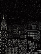 Blackout Amazing City Night View Window Sticker