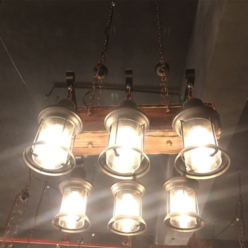 Retro Creative Wood Metal Vintage Pendant Lights