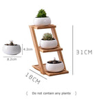 Modern Minimalist White Ceramic Flowerpot
