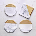 Luxury European Style Marble Stripes Ceramic Coaster