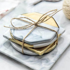 Luxury European Style Marble Stripes Ceramic Coaster