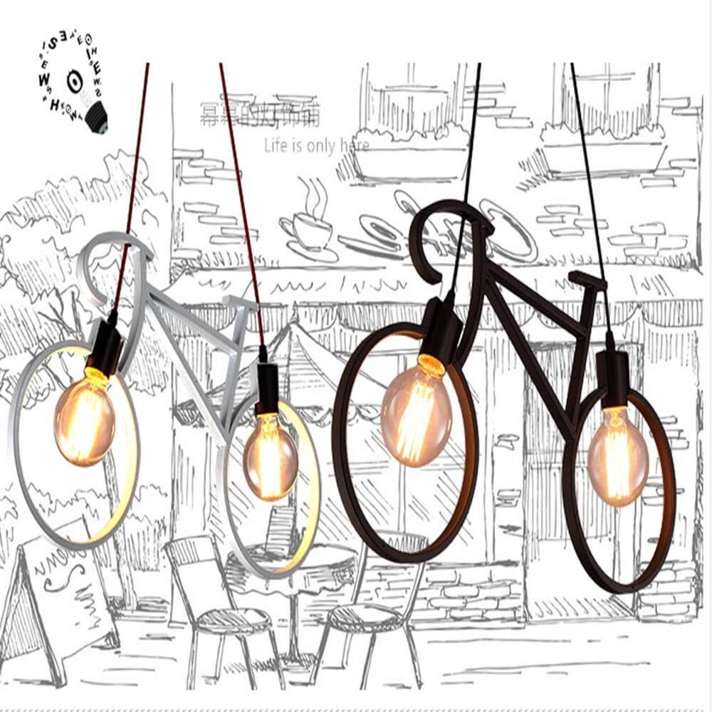Modern Bicycle Nordic Style Droplight Chandelier Lamp