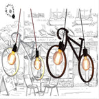 Modern Bicycle Nordic Style Droplight Chandelier Lamp