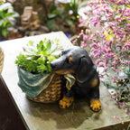 Lovely Shepherd Decorative Flower Pot